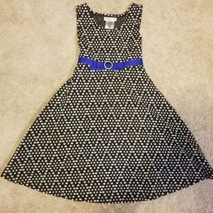 Sale! Black and Cream Polka Dot Dress